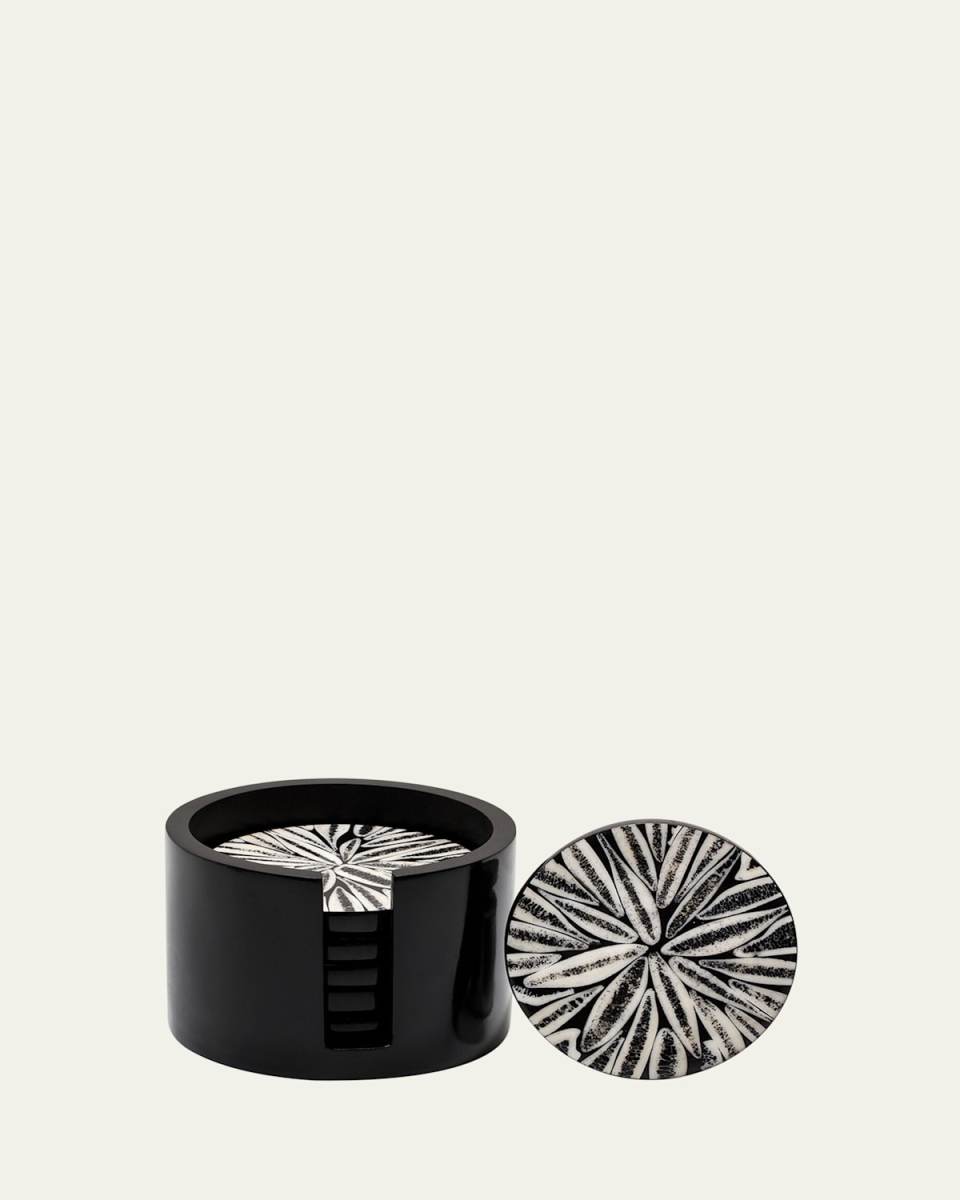 Almendro Coaster Set, Black